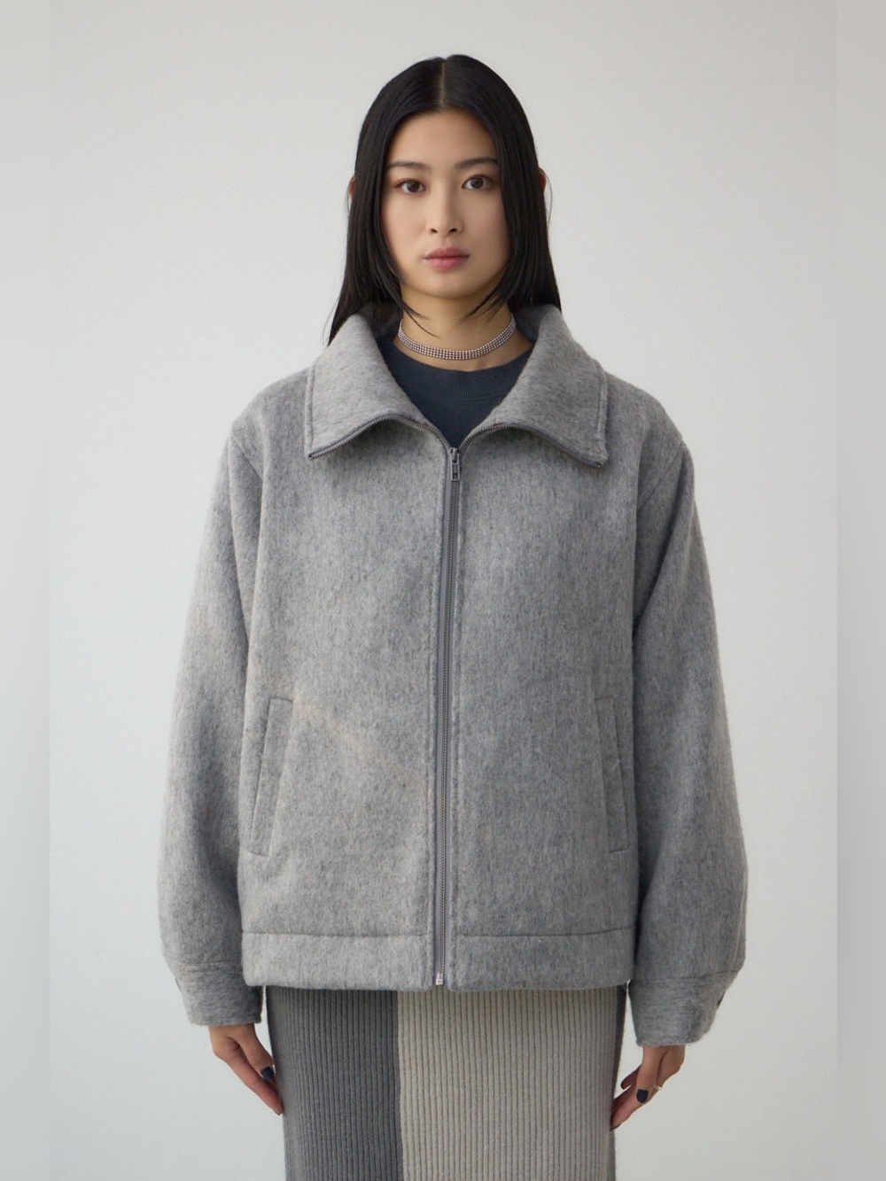 NEW! AZUL BY MOUSSY Shaggy Stand Coat (Gray)